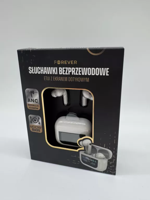 SŁUCHAWKI BEZPRZEWODOWE DOUSZNE FOREVER TWS-400 BIAŁE JAK NOWE!