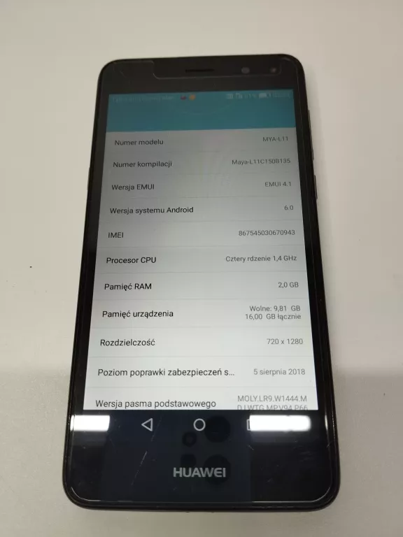 TELEFON  HUAWEI Y6 (2017) (MODEL: MYA-L11) B/N
