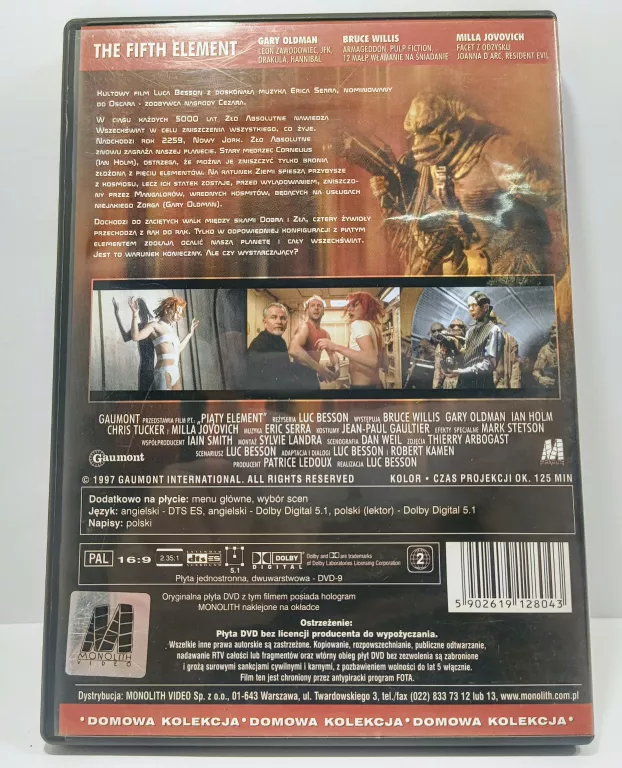FILM DVD PIĄTY ELEMENT