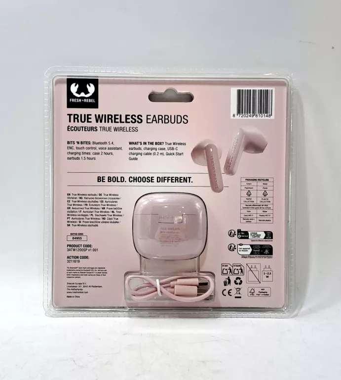 SŁUCHAWKI BT FRESH'N'REBEL EARBUDS RÓŻOWE