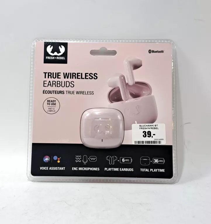 SŁUCHAWKI BT FRESH'N'REBEL EARBUDS RÓŻOWE