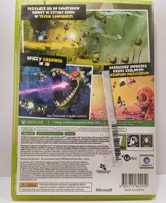 GRA NA XBOX 360 RAYMAN LEGENDS