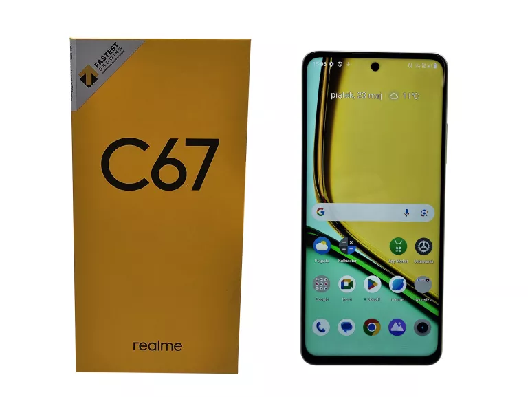 TELEFON REALME C67 8/256 GB 6.72" 90HZ 108 MPX TURKUSOWY - JAK NOWY!
