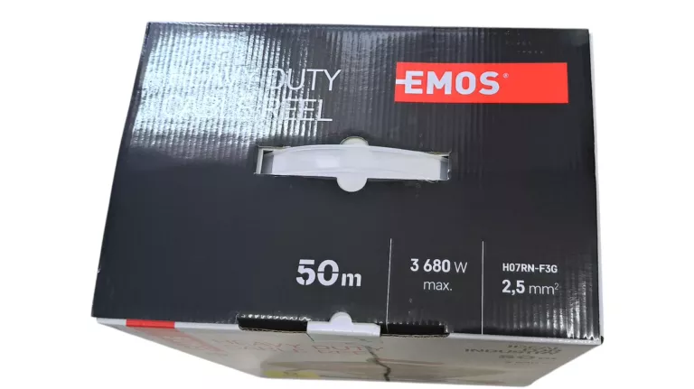 PRZEDŁUŻACZ BĘBNOWY OGRODOWY 50M CZARNY GUMA-NEOPREN 2,5MM2 EMOS P084503