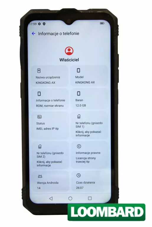 TELEFON CUBOT KINGKONG AX 12/256GB