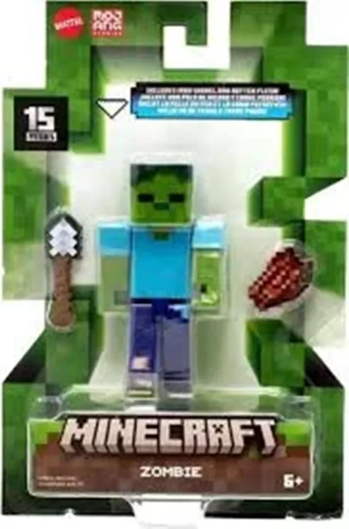 MINECRAFT FIGURKA PODSTAWOWA ZOMBI JCN44 FABRYCZNIE ZAPAKOWANE