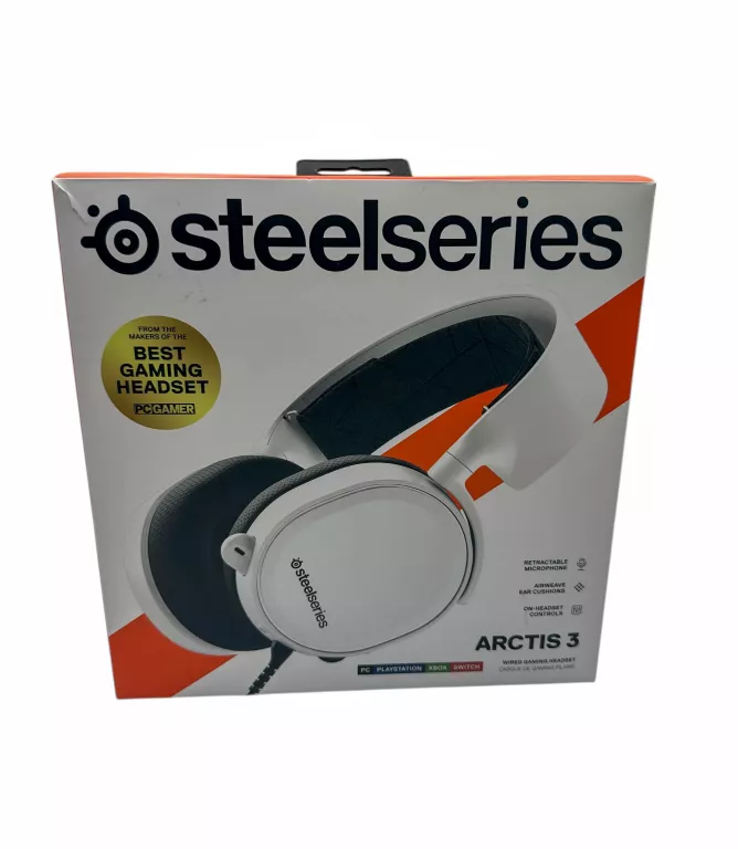 SŁUCHAWKI NAUSZNE STEELSERIES ARCTIS 3 BIAŁE