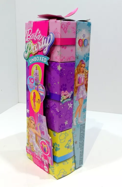 BARBIE PARTY UNBOXED IMPREZOWE NIESPODZIANKI BLOND