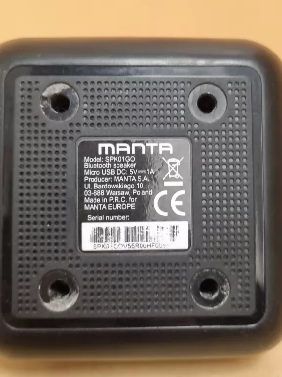 GŁOŚNIK MANTA SPK01GO MP3 USB FM
