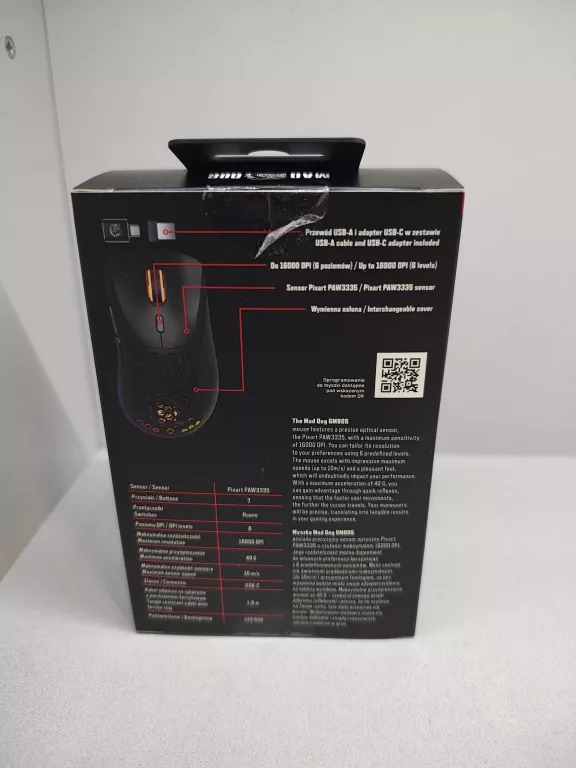 MYSZKA BEZPRZEWODOWA MAD DOG GM805 SENSOR OPTYCZNY