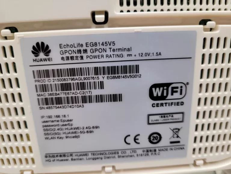 ROUTER HUAWEI EG8145V5