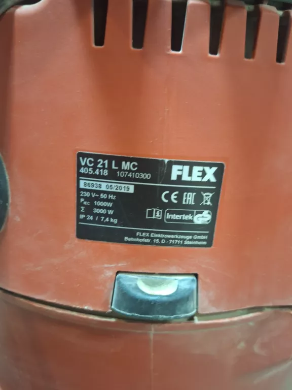 FLEX 409979 ODKURZACZ PRZEMYSŁOWY VC 21 L MC