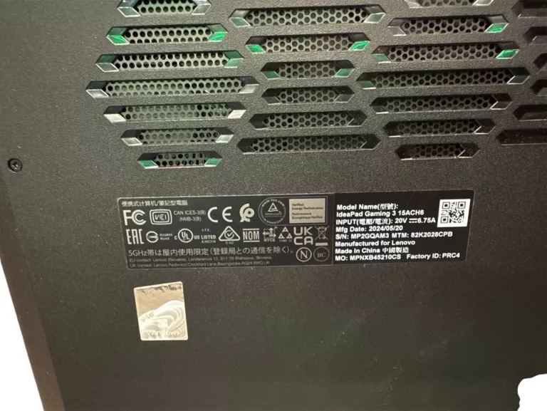 LAPTOP IDEAPAD GAMING 3 15ACH6 / 500 GB / 16 GB / AMD RYZEN 5