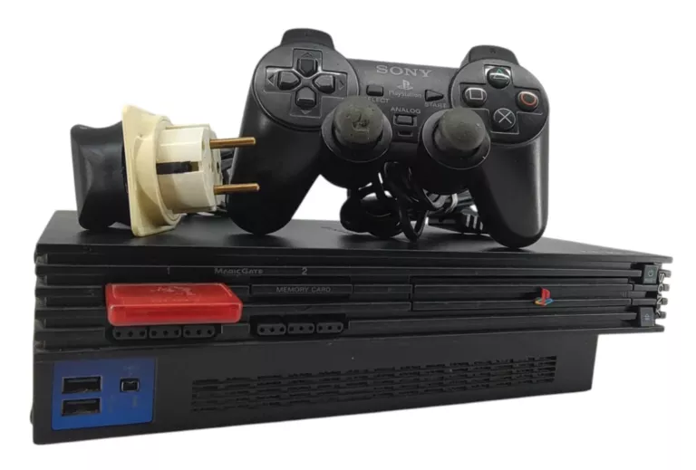 KONSOLA SONY PLAYSTATION 2 PS2 FAT SCPH-39003 + PAD + GRY + KARTA 8MB