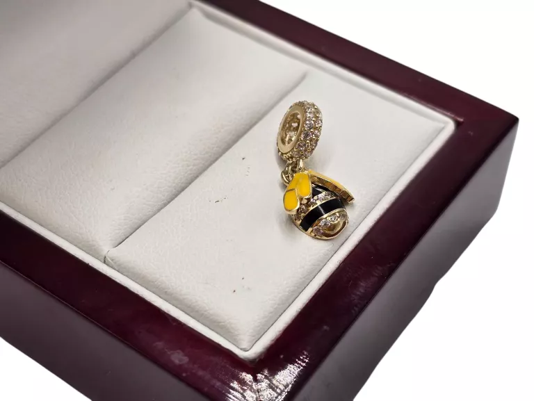 ZŁOTY KORALIK BEADS DO BRANSOLETEK MODUŁOWYCH PSZCZOŁA 585 1,69G K27