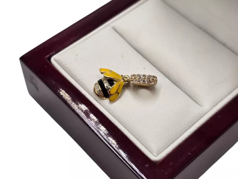 ZŁOTY KORALIK BEADS DO BRANSOLETEK MODUŁOWYCH PSZCZOŁA 585 1,69G K27