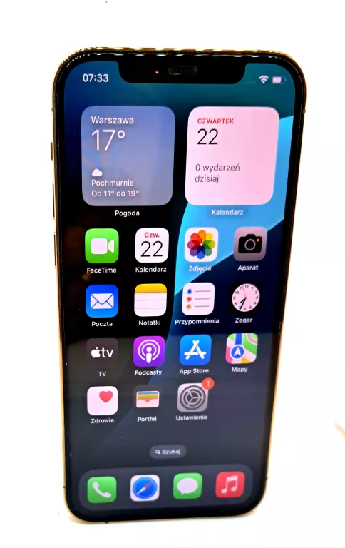 SMARTFON APPLE IPHONE 12 PRO 6 GB / 128 GB 5G ZŁOTY 83 % + 15 ETUI