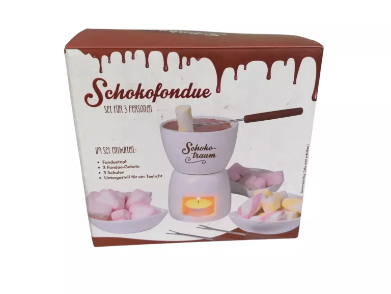 ZESTAW CZEKOLADOWE FONDUE PREZENT NANU-NANA PODGRZEWACZ DO CZEKOLADY