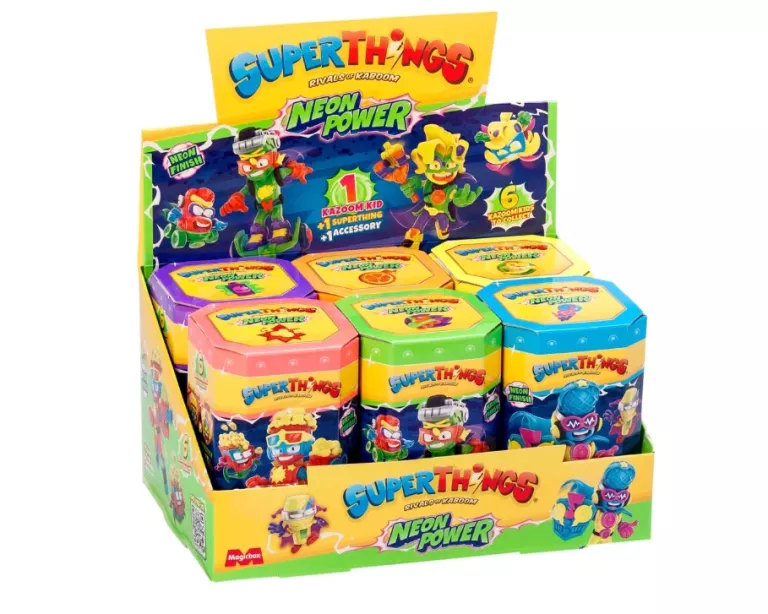 SUPER THINGS ZINGS SERIA 11 NEON POWER - 6 FIGUREK KAZOOM KID - CAŁY BOX