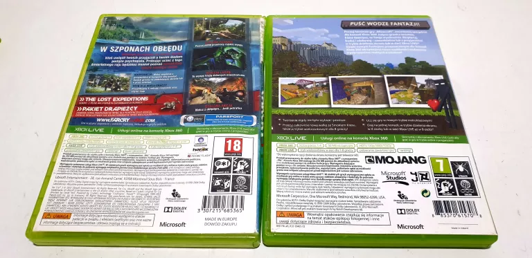 PACZKA 4 GIER XBOX 360 MINECRAFT GTA 4 FAR CRY 3 ASSASIN 3