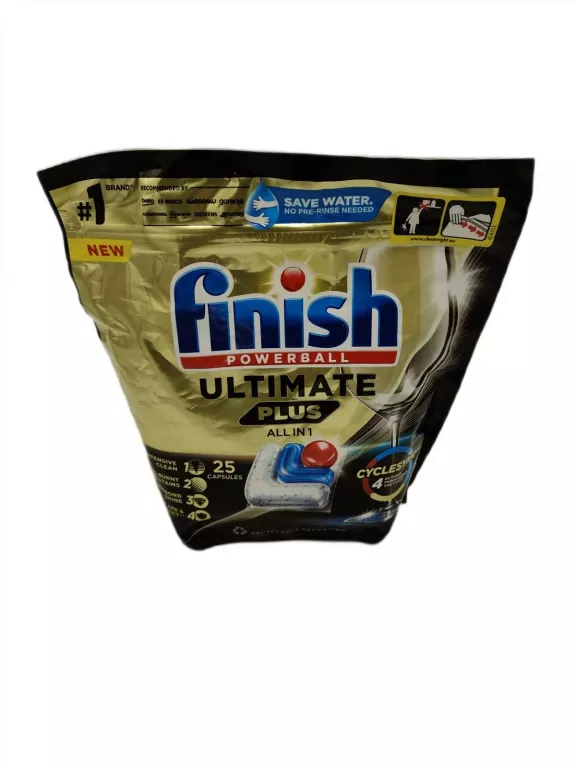 KAPSUŁKI DO ZMYWARKI FINISH POWERBALL ULTIMATE PLUS ALL IN ONE 25 SZT
