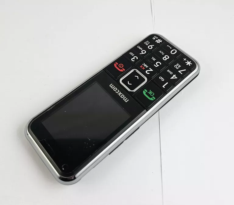 TELEFON MAXCOM MM730 + PUDEŁKO, ŁADOWARKA, SŁUCHAWKI