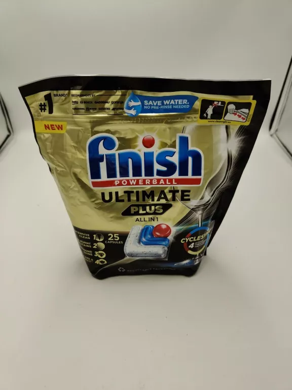 KAPSUŁKI DO ZMYWARKI FINISH POWERBALL ULTIMATE PLUS ALL IN ONE 25 SZT