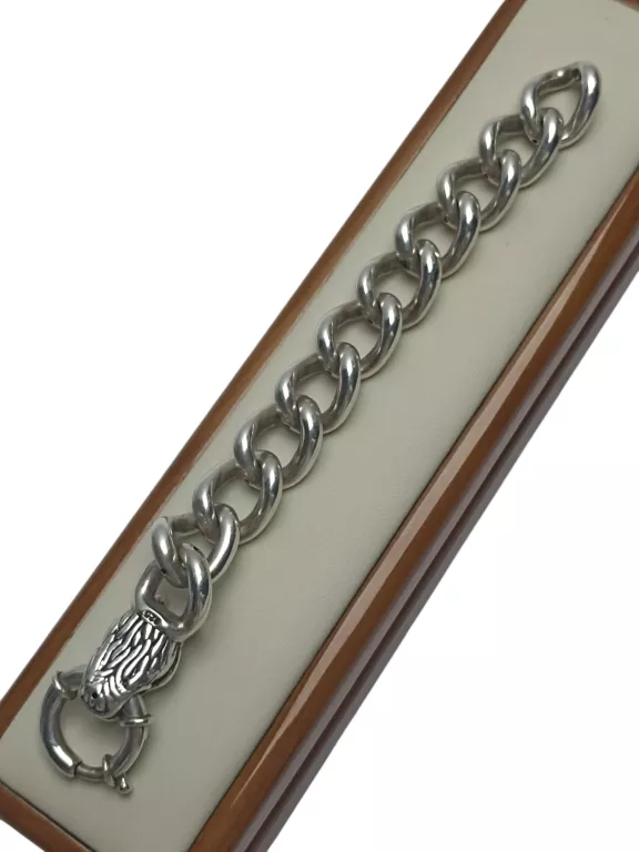ŚLICZNA SREBRNA BRANSOLETKA SMOK (18,19G, 17CM)