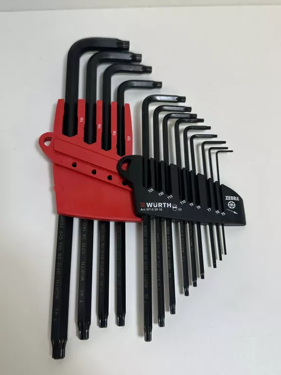 ZESTAW KLUCZY IMBUSOWYCH WURTH ZEBRA TORX 13 ELEMENTÓW 0715 39 10