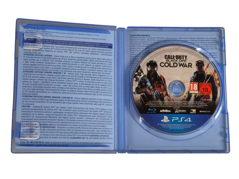 PS4 CALL OF DUTY BLACK OPS COLD WAR VER PL STAN PŁYTY 10/10
