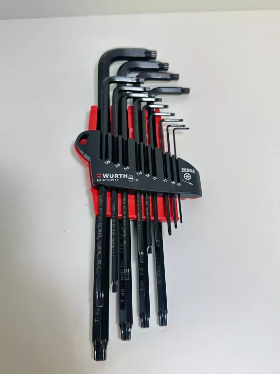ZESTAW KLUCZY IMBUSOWYCH WURTH ZEBRA TORX 13 ELEMENTÓW 0715 39 10