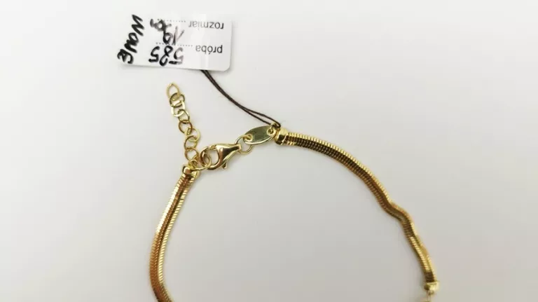 ZJAWISKOWA ZŁOTA BRANSOLETKA 585 KULECZKI 3,92G