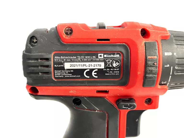 WIERTARKO-WKRĘTARKA EINHELL TE-CD 18/40 LI + AKUMULATOR 2.5AH (18V)