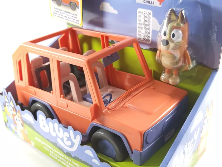 POJAZD MOOSE TOYS BLUEY FIGURKA RODZINNA WYCIECZKA SAMOCHODOWA BLU17661