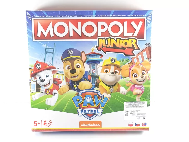 GRA PLANSZOWA MONOPOLY JUNIOR PSI PATROL HASBRO #FOLIA