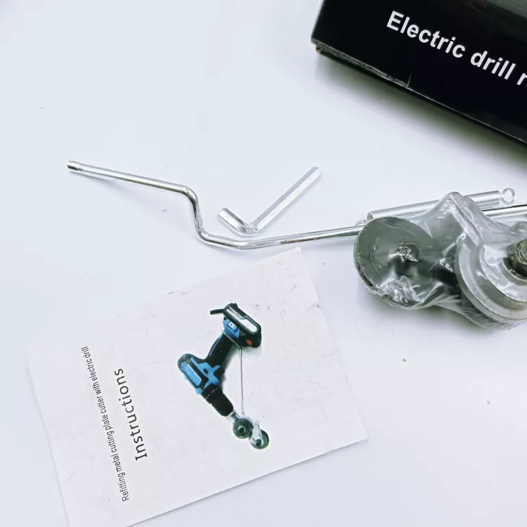 PRZYSTAWKA NA WIERTARKĘ KOŃCÓWKA DO CIĘCIA BLACHY METALU ADAPTER NAKŁADKA
