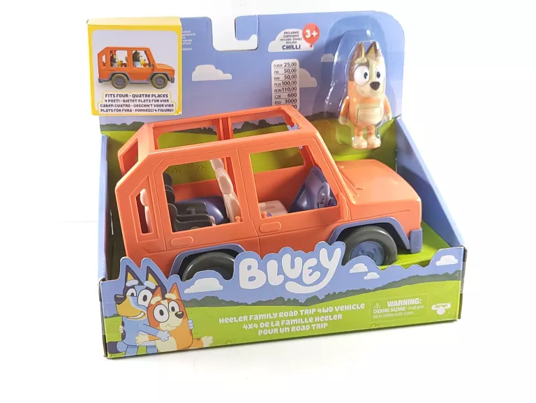 POJAZD MOOSE TOYS BLUEY FIGURKA RODZINNA WYCIECZKA SAMOCHODOWA BLU17661