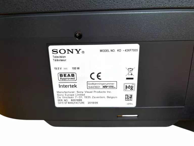 TELEWIZOR SONY KD-43XF7005 43"