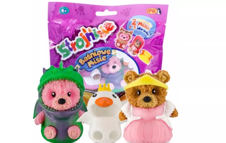 EPEE STROJNISIE BAŚNIOWE MISIE KSIĘŻNICZKA + SMOK + STRÓJ ŁABĘDZIA 2-PACK