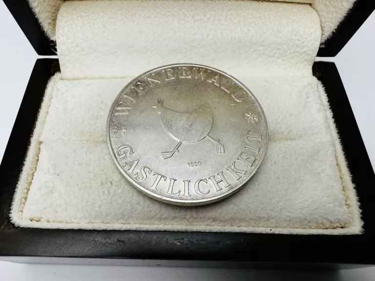 AUSTRIA, MEDAL LAS WIEDEŃSKI, WIENERWALD GASTLICHKEIT, SREBRO AG800