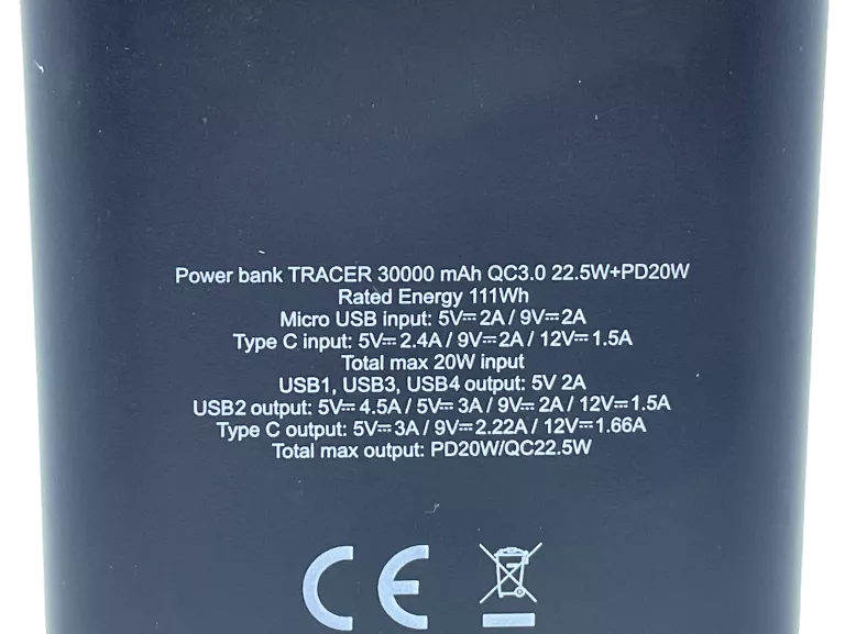 POWERBANK TRACER 30000 MAH TRABAT47062