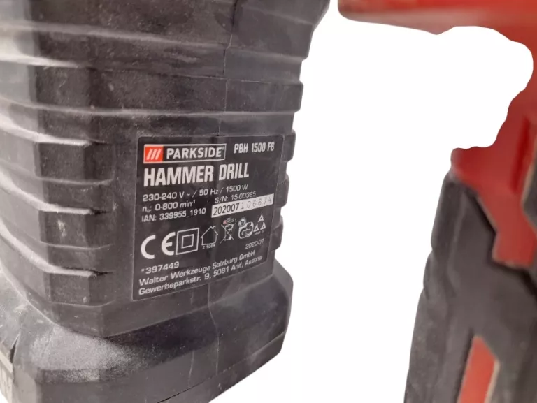 MŁOTOWIERTARKA PARKSIDE PBH 1500 F6