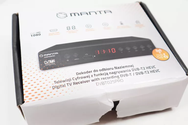 TUNER DEKODER DVBT2 DVBT 2 TV NAZIEMNEJ HEVC H.265 HDMI PVR EPG FULL HD US