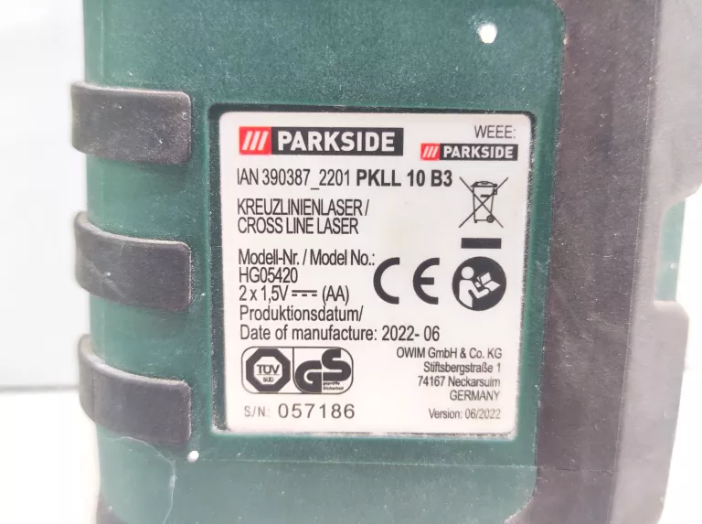LASER KRZYŻOWY PARKSIDE PKLL 10 B3