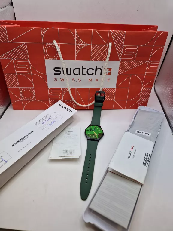 ZEGAREK SWATCH SWISS GREEN VISION KOMPLET PARAG ON GWAR ANCJA