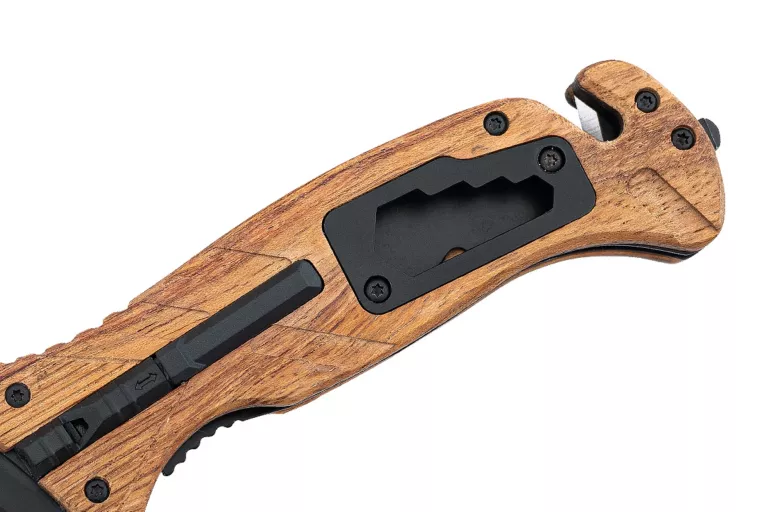 NÓŻ RATOWNICZY BSH ADVENTURE N-501B 6W1 KRZESIWO KLUCZE GWIZDEK