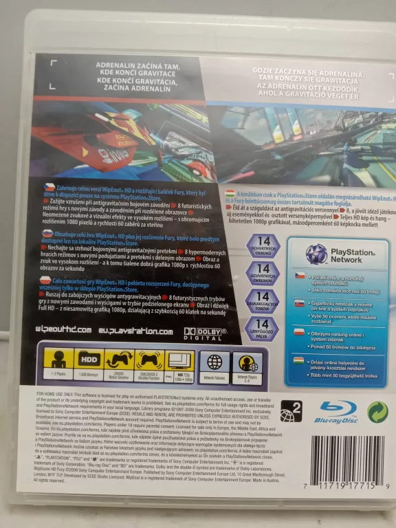 GRA NA PS3 WIPEOUT HD FURY