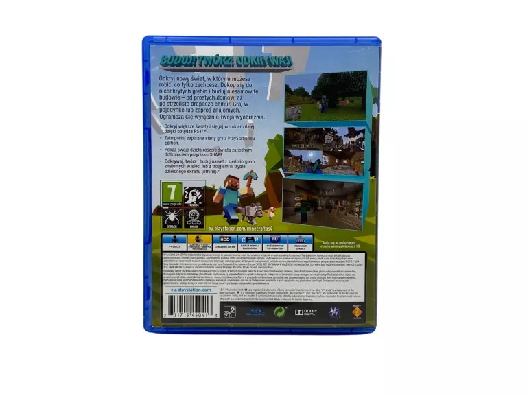 GRA MINECRAFT PLAYSTATION 4 EDITION PS4 PL POLSKA WERSJA
