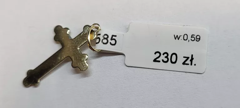 ZŁOTA ZAWIESZKA 585 0,59G KRZYŻ
