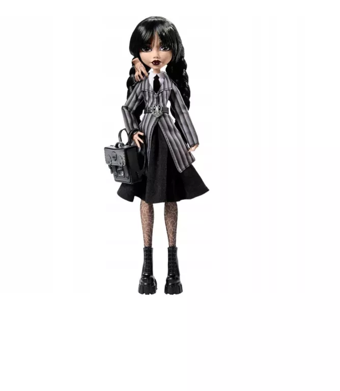 MONSTER HIGH - WEDNESDAY ADDAMS W SZKOLNYM MUNDURKU LALKA/ NA PREZENT!